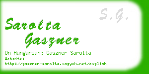 sarolta gaszner business card